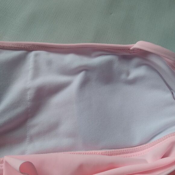 Shein Pink Ruffle Top High Waisted Bottoms Bikini Swimsuit Women's Size Medium - Picture 6 of 12